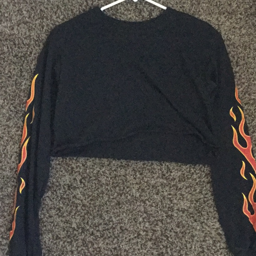Cropped Flamed Sweater